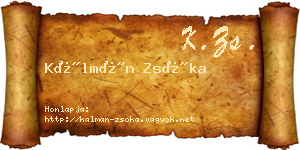 Kálmán Zsóka névjegykártya